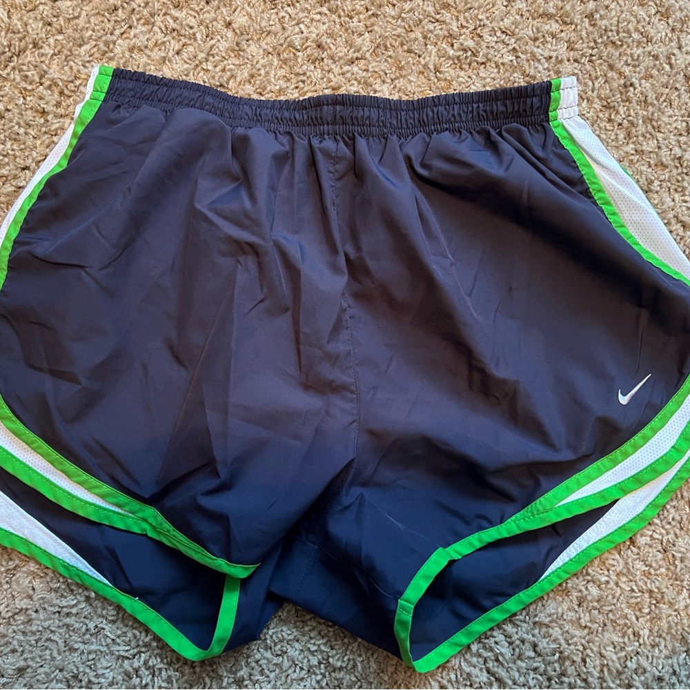 Nike Black Shorts with Green Trim